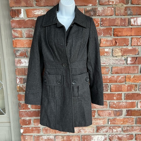 Tulle dark gray pea coat size XS - Picture 3 of 6